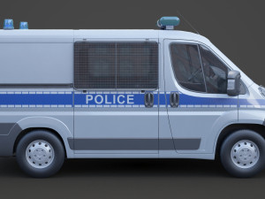 Police Van 01 3D Model