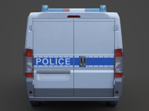 Police Van 01 3D Model