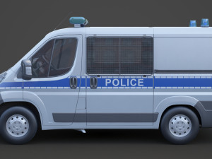 Police Van 01 3D Model