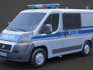 Police Van 01 3D Model