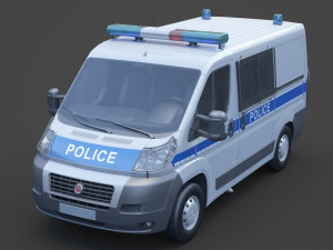 Police Van 01 3D Model