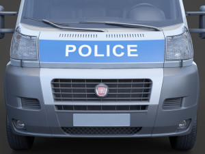 Police Van 01 3D Model