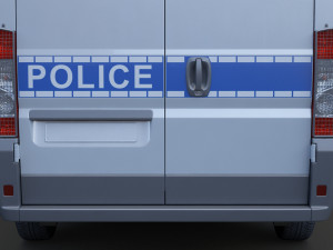 Police Van 01 3D Model