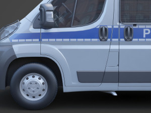 Police Van 01 3D Model
