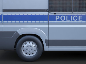 Police Van 01 3D Model