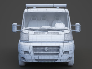 Police Van 01 3D Model