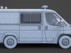 Police Van 01 3D Model