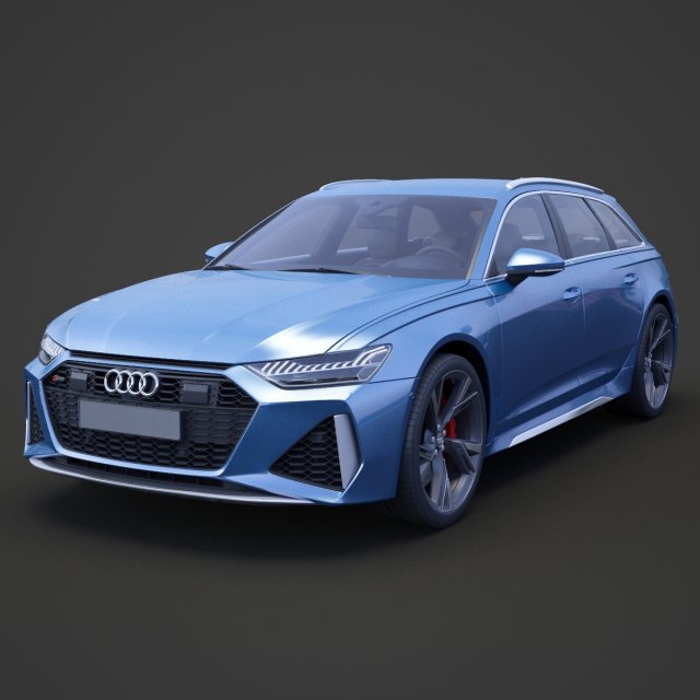 Audi RS6 C8 Avant 2019 Modelo 3D .c4d .max .obj .3ds .fbx .stl .blend 