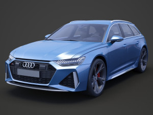 Audi RS6 C8 Avant 2019 3D Model