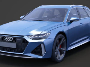 Audi RS6 C8 Avant 2019 3D Model