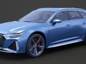 Audi RS6 C8 Avant 2019 3D Model