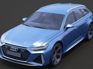 Audi RS6 C8 Avant 2019 3D Model