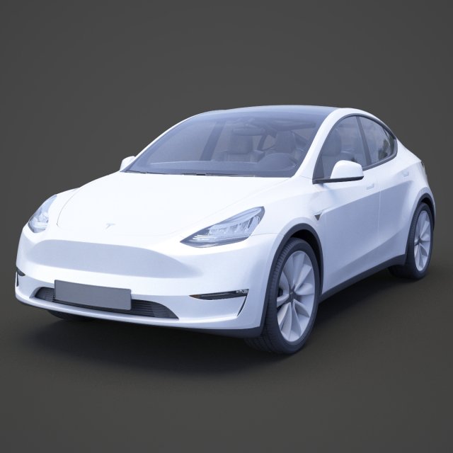 Tesla Model Y 2021 3D Модель .c4d .max .obj .3ds .fbx .stl .blend 