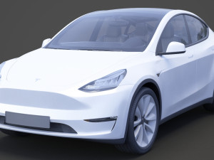 Tesla Model Y 2021 3D Модель