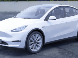 Tesla Model Y 2021 3D Модель