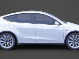 Tesla Model Y 2021 3D Модель