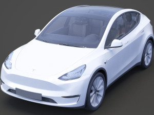 Tesla Model Y 2021 3D Модель