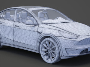 Tesla Model Y 2021 3D Модель