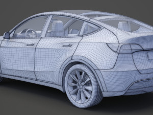 Tesla Model Y 2021 3D Модель
