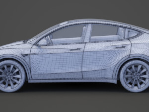 Tesla Model Y 2021 3D Модель