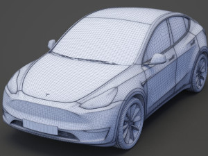 Tesla Model Y 2021 3D Модель