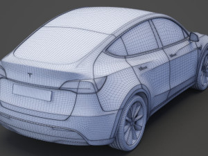 Tesla Model Y 2021 3D Модель
