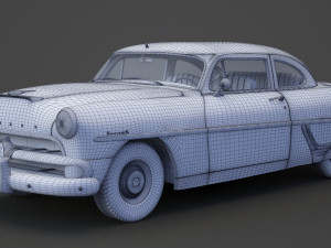 Hudson Hornet 2door 1954 Modello 3D