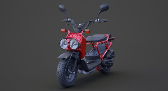 Honda Zoomer 2005 3D Model .c4d .max .obj .3ds .fbx .stl .blend 