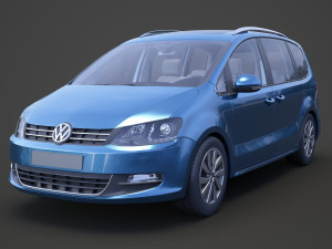 Volkswagen Sharan 2016 3D 模型