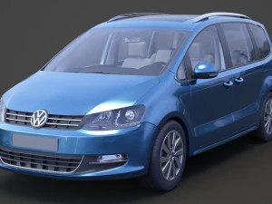 Volkswagen Sharan 2016 3D Model