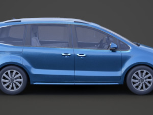 Volkswagen Sharan 2016 Modello 3D