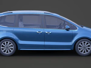 Volkswagen Sharan 2016 3D Model
