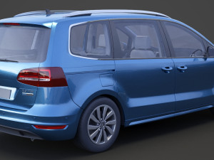 Volkswagen Sharan 2016 Modello 3D