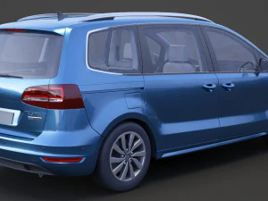 Volkswagen Sharan 2016 3D Model