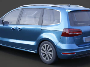 Volkswagen Sharan 2016 3D Model
