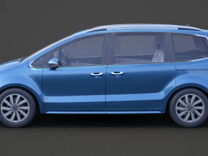 Volkswagen Sharan 2016 3D Model