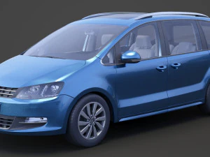 Volkswagen Sharan 2016 3D Model
