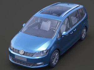 Volkswagen Sharan 2016 3D Model
