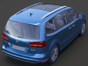 Volkswagen Sharan 2016 3D Model