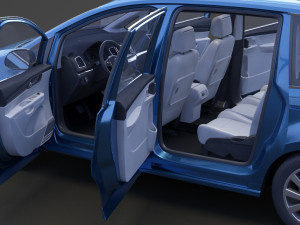 Volkswagen Sharan 2016 Modello 3D