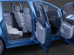 Volkswagen Sharan 2016 Modello 3D