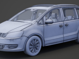 Volkswagen Sharan 2016 Modello 3D