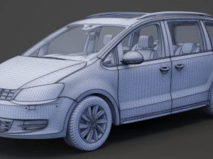 Volkswagen Sharan 2016 3D Model