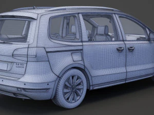 Volkswagen Sharan 2016 3D Model