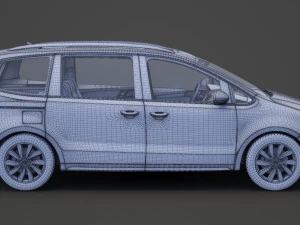 Volkswagen Sharan 2016 3D Model