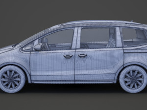 Volkswagen Sharan 2016 Modello 3D