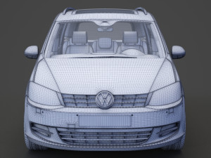 Volkswagen Sharan 2016 Modello 3D
