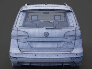 Volkswagen Sharan 2016 3D Model
