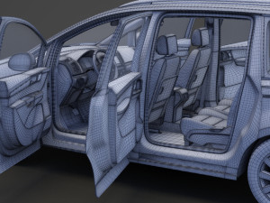 Volkswagen Sharan 2016 Modello 3D