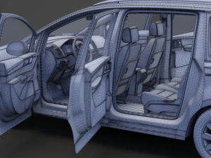 Volkswagen Sharan 2016 3D Model